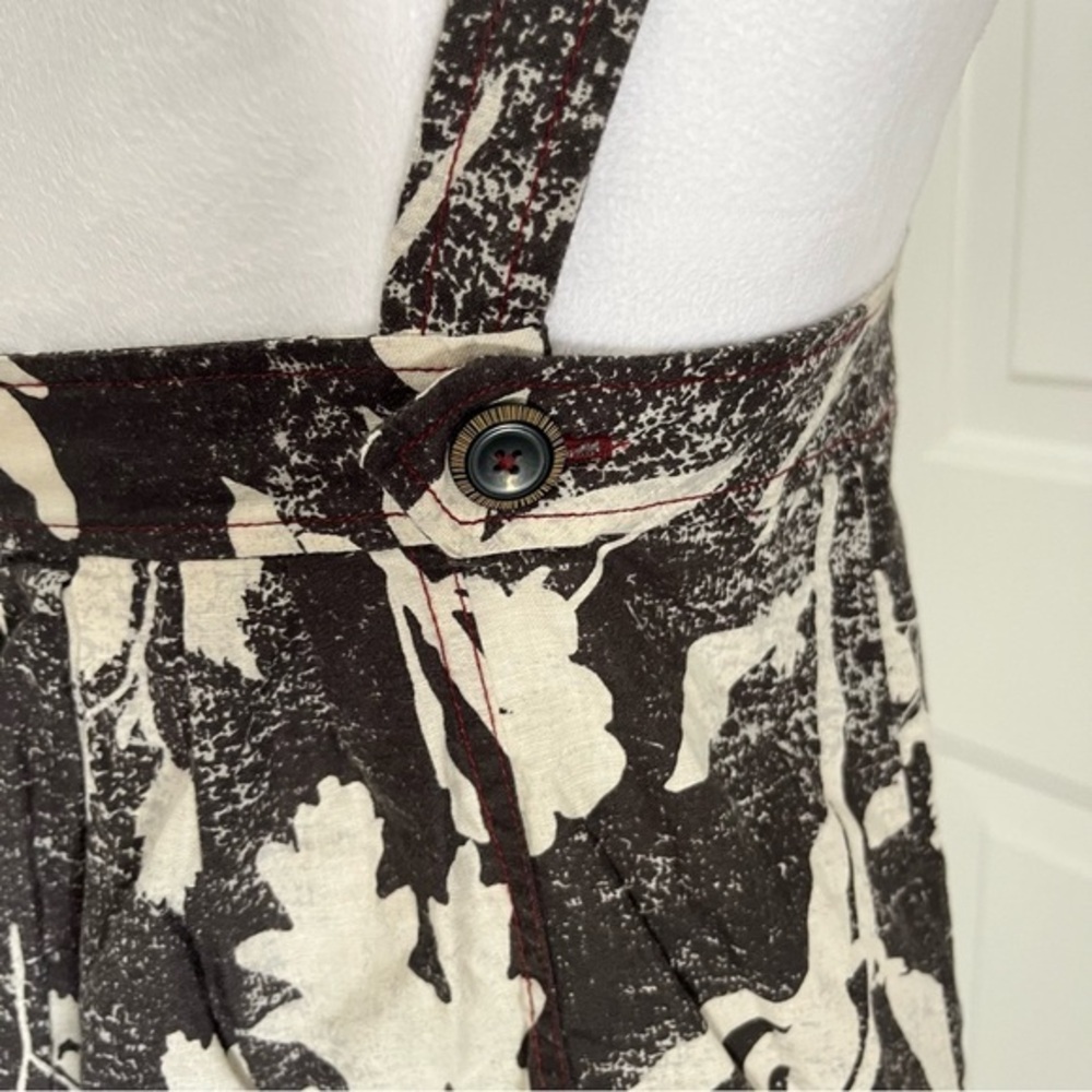Anthro HD In Paris Laurel Sz‎ 2 Tank Top 31” Bust Floral Button Sleeveless Linen - Picture 6 of 11